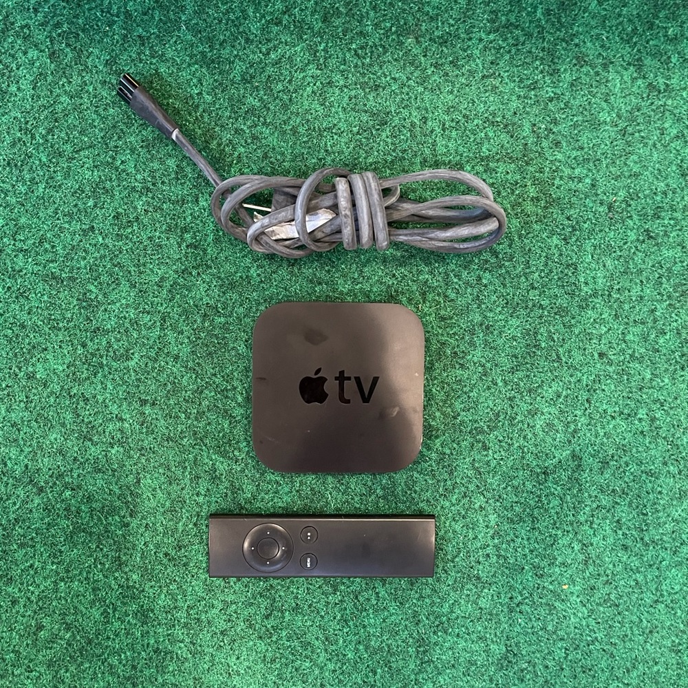 Apple TV with Black Remote